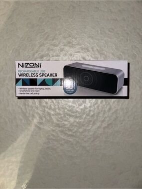 Nizoni Portable Bluetooth Speaker w/ Hands-Free Calling, Rechargeable, Black